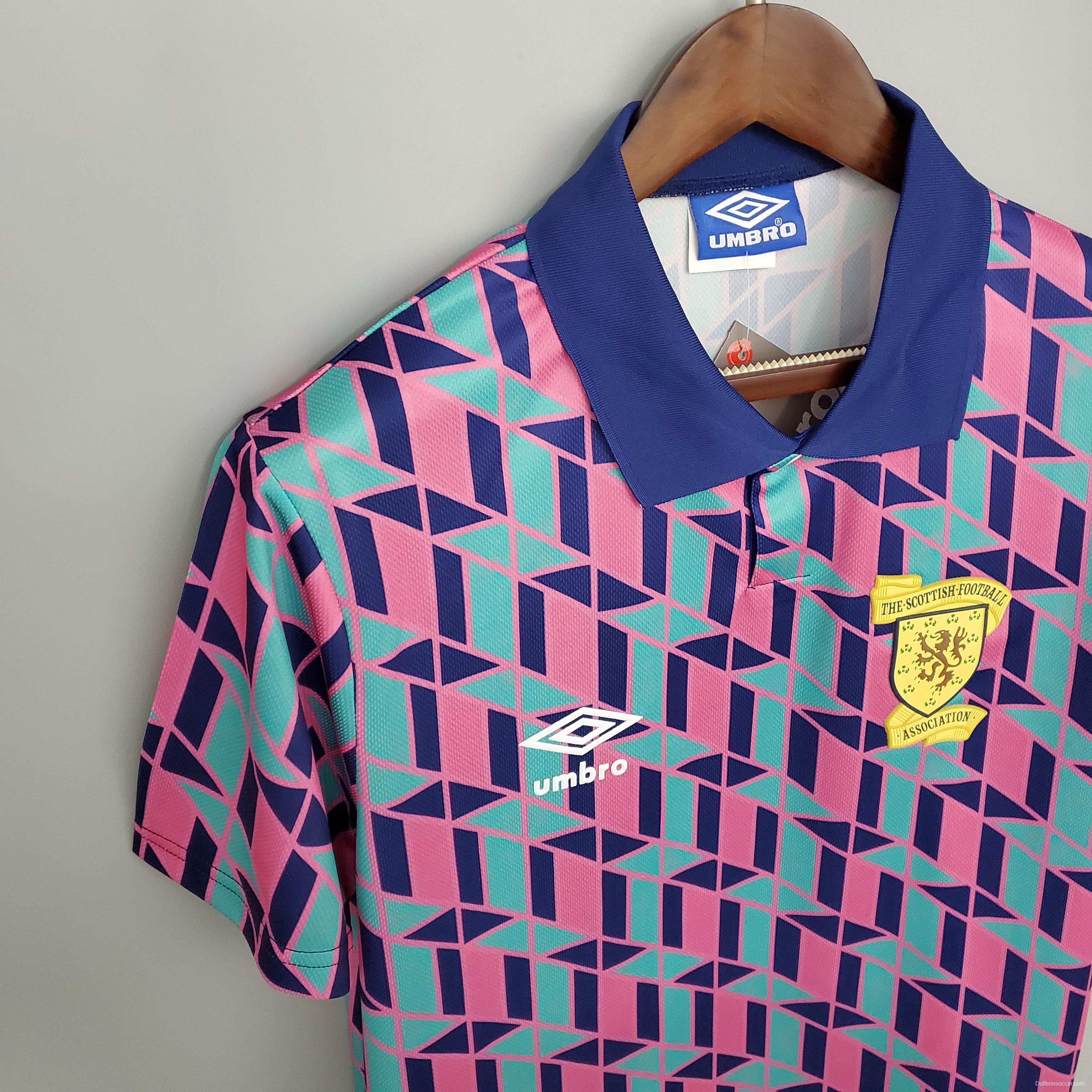 Retro Scotland 1988/89 away Soccer Jersey
