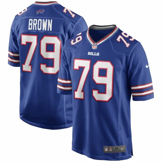 Men's Ruben Brown Royal Retired Player Limited Team Jersey