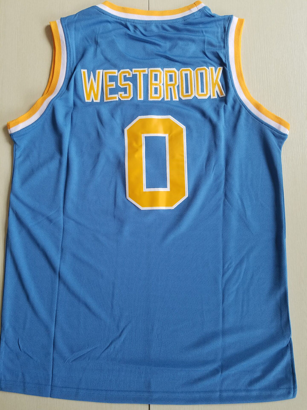 Russell Westbrook 0 UCLA College Light Blue Basketball Jersey