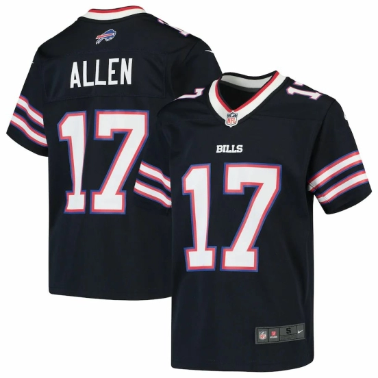 Youth Josh Allen Navy Inverted Player Limited Team Jersey