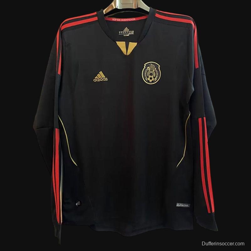 Retro 2011 Mexico Away Black Long Sleeve Jersey