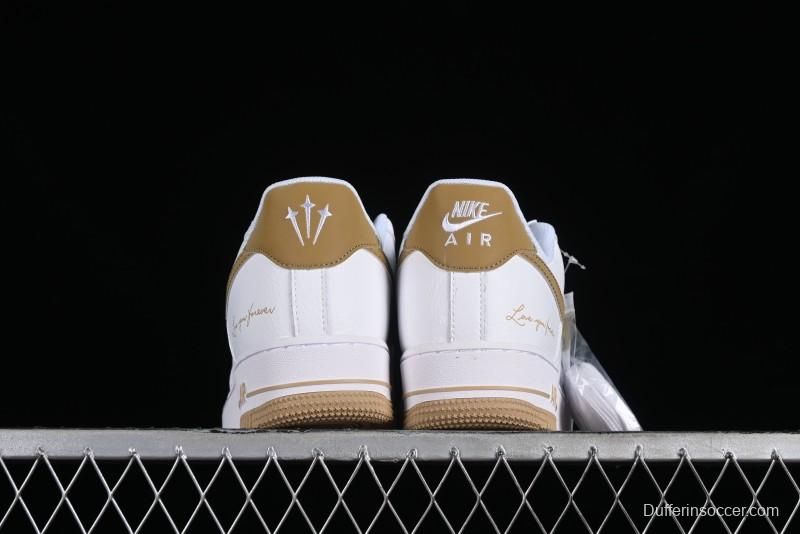 Nike Nocta x Nike Air Force 1 '07 Low "Certified Lover Boy" Khaki Classic Low-Top Casual Sneakers - LO1718-051