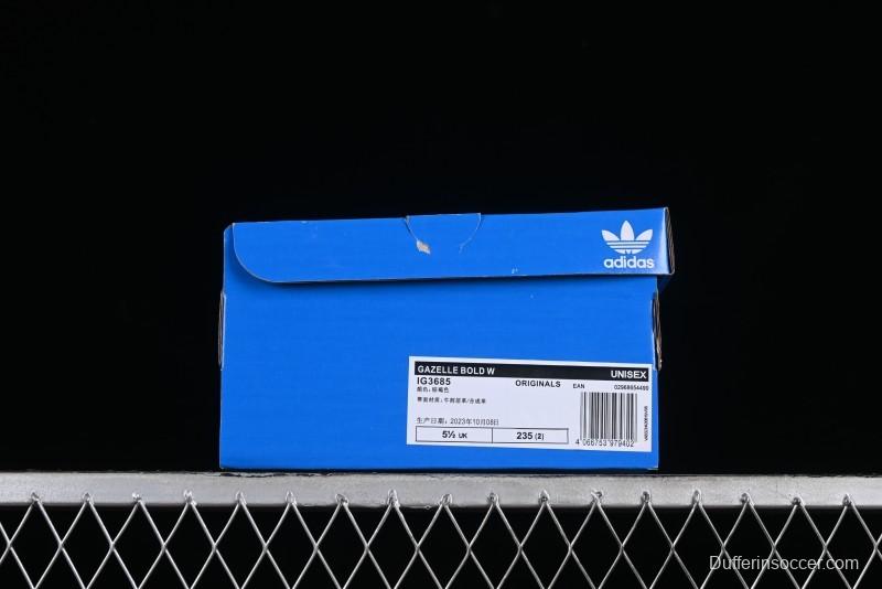 Adidas Originals Gazelle Bold IG3685 Low-Top Sneakers with Thick Sole for Casual Wear Anti-Slip and Durable