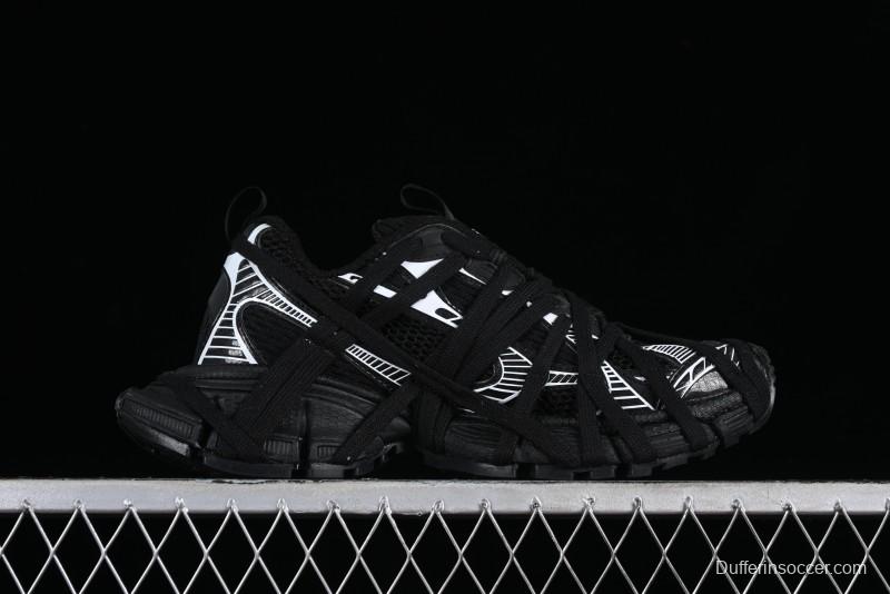 Balenciaga Phantom Sneaker 10th Generation Lace-Up Running Shoes with Transparent Heel Strap - W3XL11090