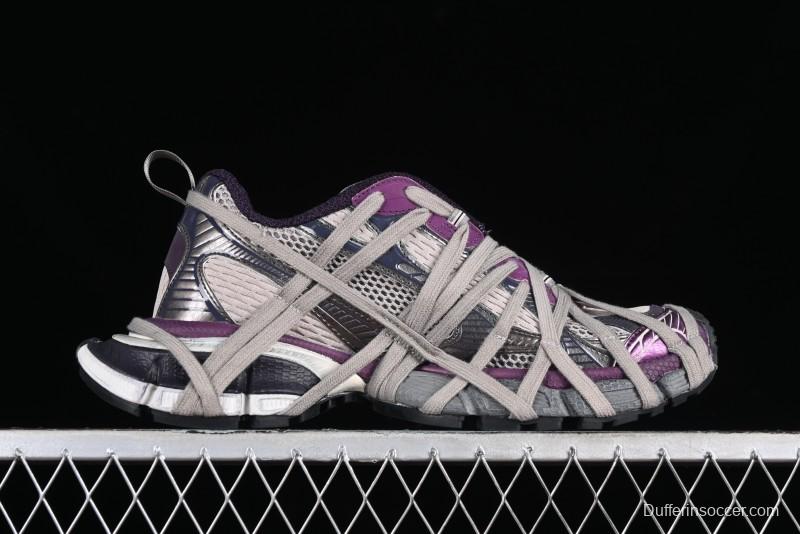 Balenciaga Phantom Sneaker 10th Generation Lace-Up Running Shoes with Transparent Heel Strap - W3XL51269