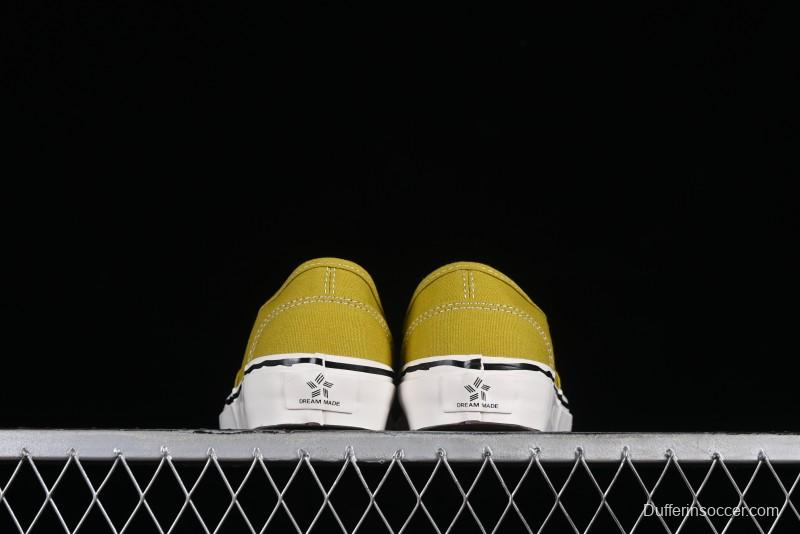 Kamiya Vulcanize Sneaker 23AW High-End Line Dissolved Yellow Canvas Shoes with Smiley Face Print Low-Top - M.C3