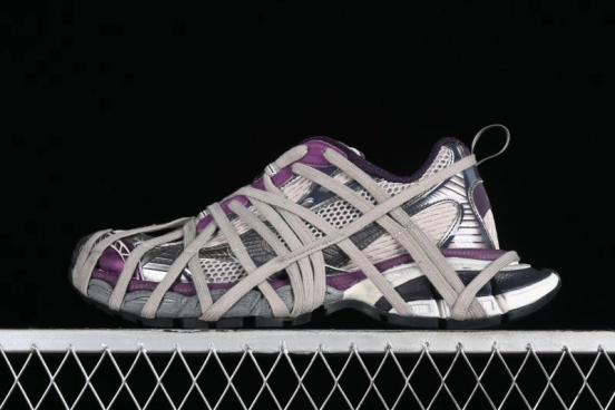 Balenciaga Phantom Sneaker 10th Generation Lace-Up Running Shoes with Transparent Heel Strap - W3XL51269