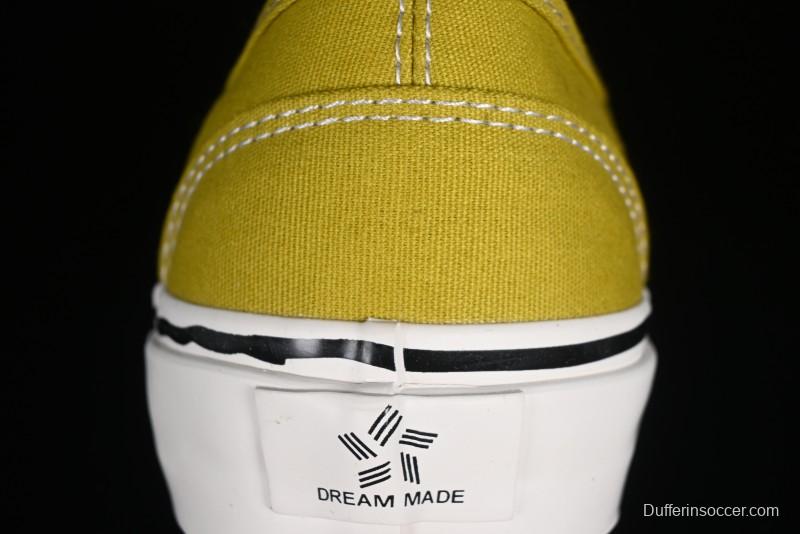 Kamiya Vulcanize Sneaker 23AW High-End Line Dissolved Yellow Canvas Shoes with Smiley Face Print Low-Top - M.C3