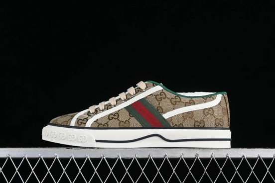 Gucci Tennis 1977 Print Sneaker Retro Casual Canvas Shoes - 02JPO9064