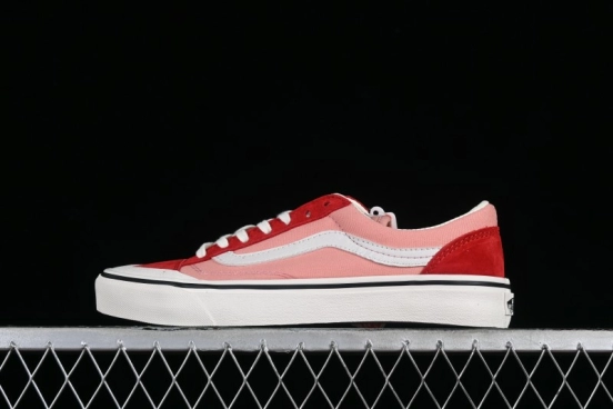 Vans Old Skool Reissue 136 High-End Pink Canvas Vulcanized Shoes with Detachable Lightweight Anti-Fatigue Insole - VN000MT6DWB