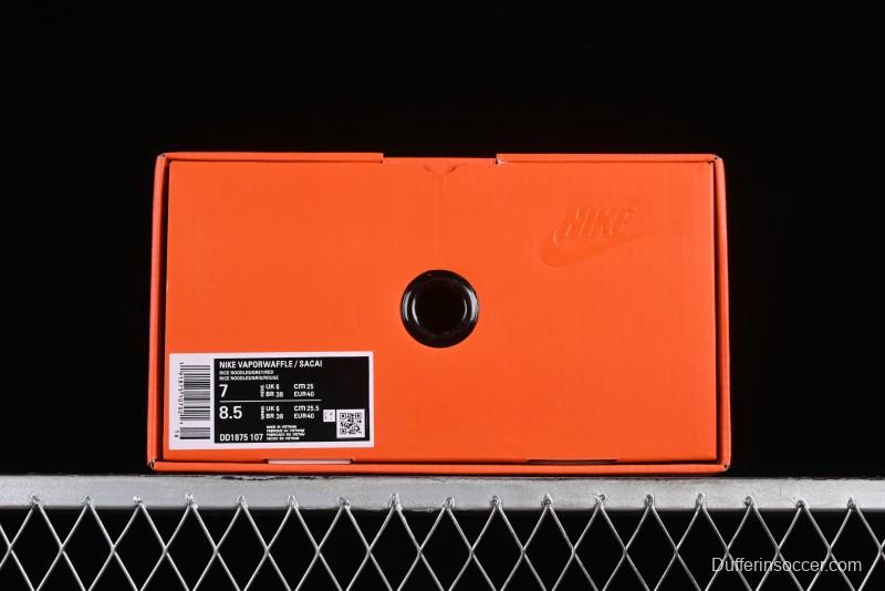 Nike Sacai VaporWaffle 3.0 Deconstructed Sneakers with Overlapping Swoosh and Dual Tongue - DD1875-107