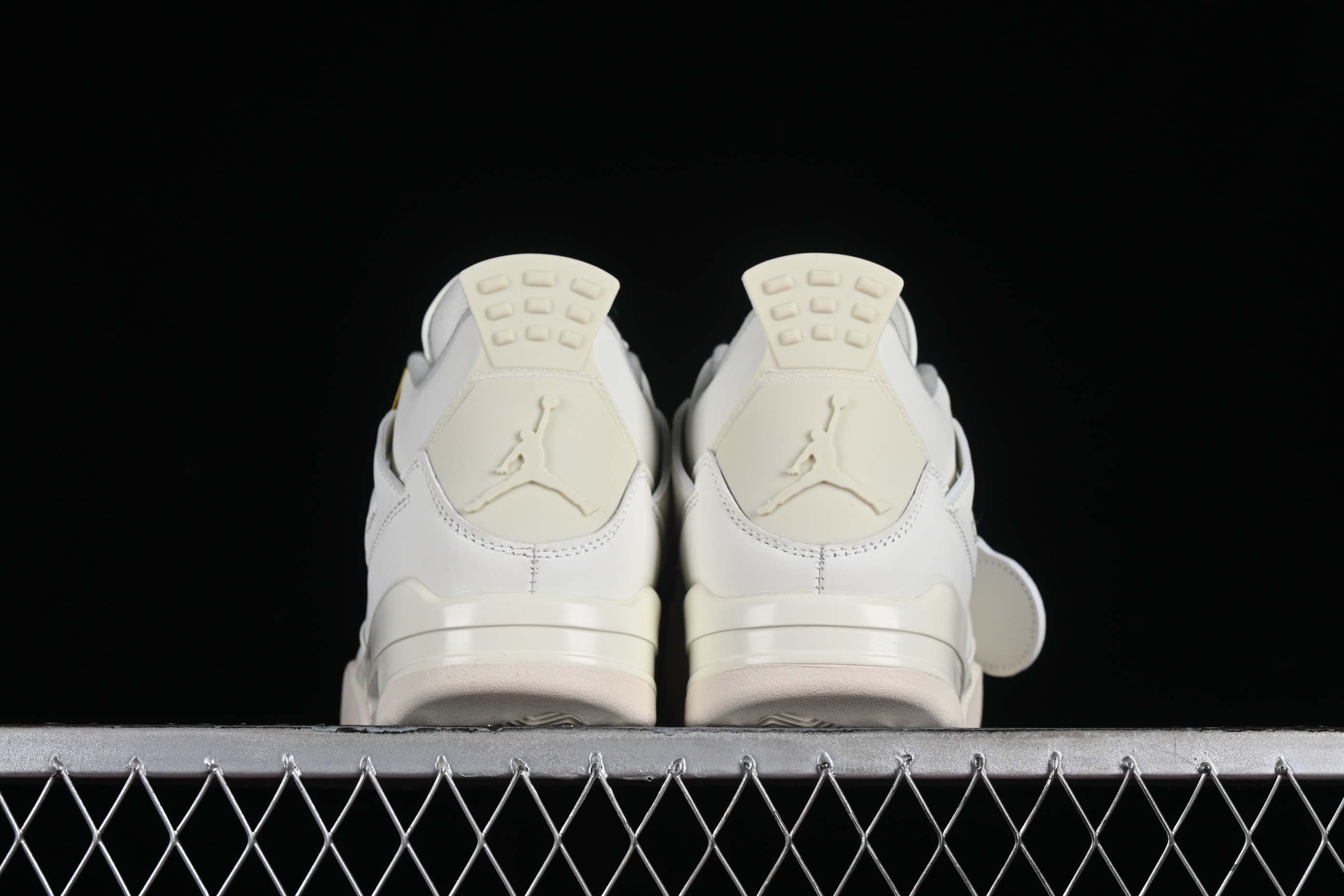Nike Air Jordan 4 Retro Sneakers with Metallic Gold Accents - AQ9129-170