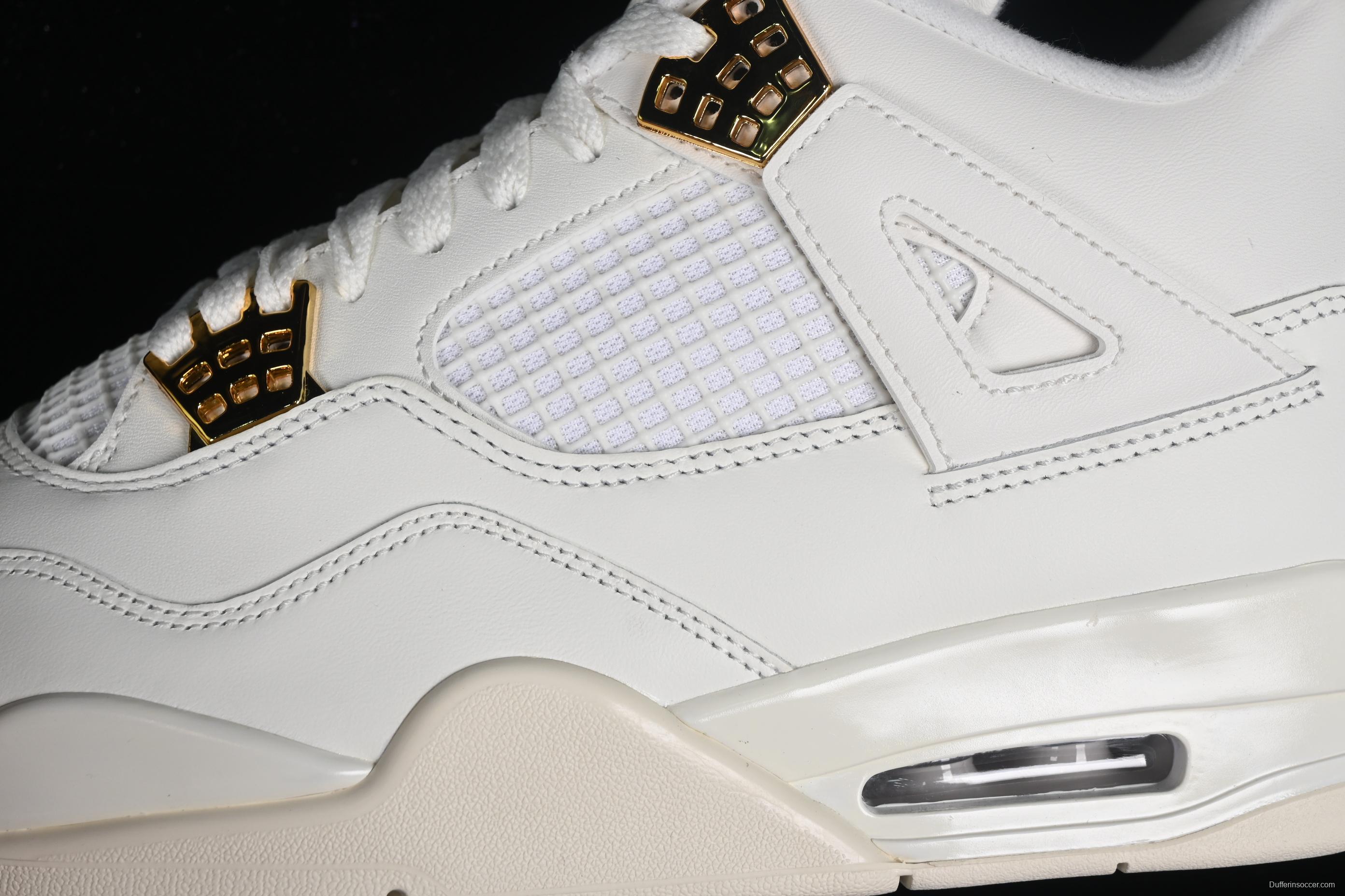 Nike Air Jordan 4 Retro Metallic Gold Basketball Shoes - AQ9129-170