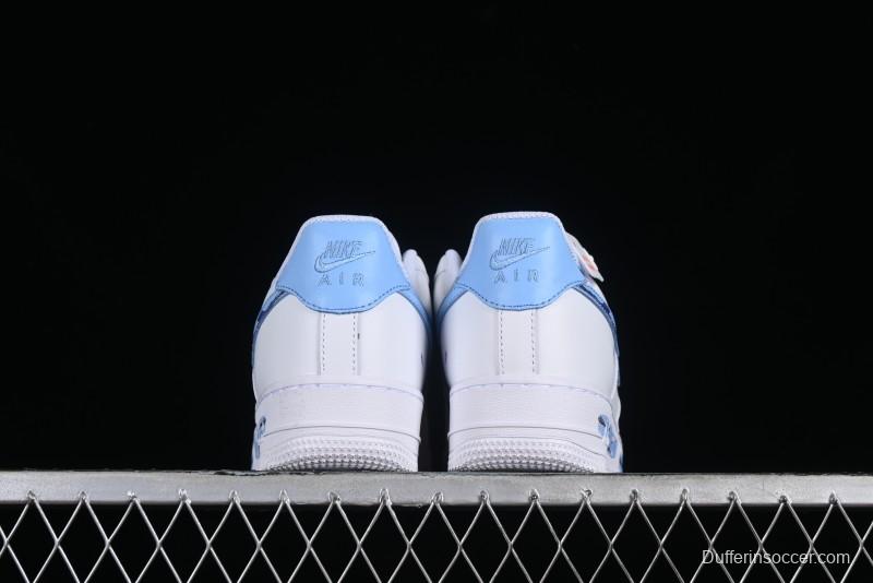 Nike Air Force 1 '07 Low Custom Chinese Style - Spring Cherry Blossom Casual Sneakers - DD8959-100