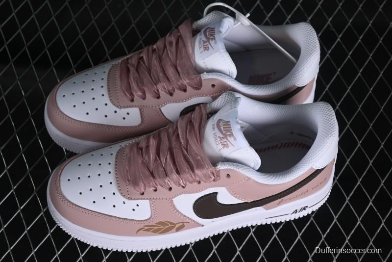 Nike Air Force 1 '07 Low Casual Sneakers in Dusty Rose with Hand-Painted Details - CV8699-578