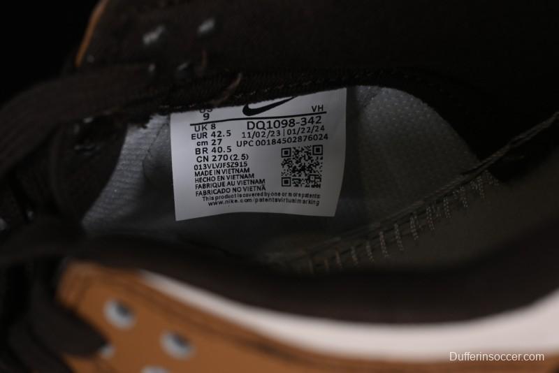 Nike SB Dunk Low LV Collaboration - Brown Black Monogram Anniversary High-End Custom Low-Top Casual Skate Shoes - DQ1098-342