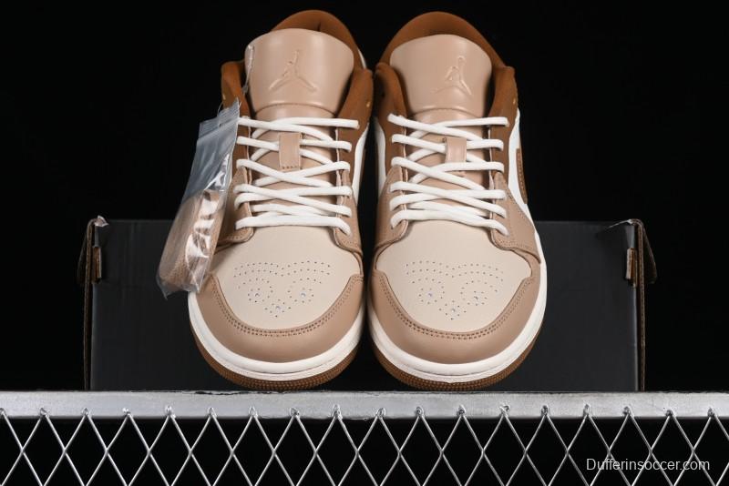Nike Air Jordan 1 Low AJ1 Khaki Yellow Low-Top Casual Lifestyle Sneakers - HF5753-221