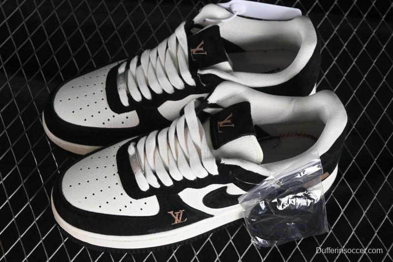 Nike Air Force 1 '07 Low LV Collaboration - Beige Black Pigskin Casual Sneakers - HD1968-010