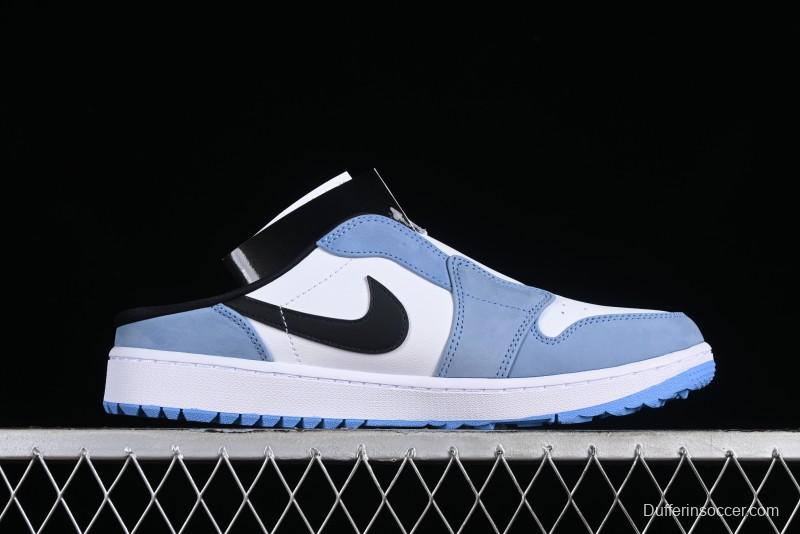 Nike Air Jordan 1 Mule Golf Shoes with University Blue Colorway - FJ1214-400