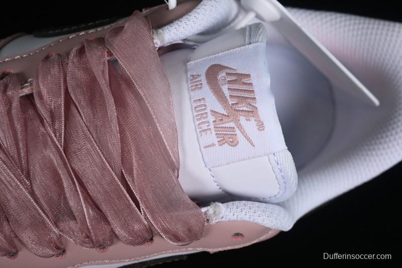 Nike Air Force 1 '07 Low Casual Sneakers in Dusty Rose with Hand-Painted Details - CV8699-578