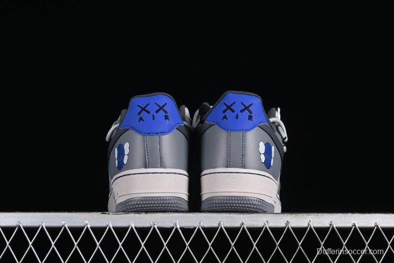 Nike Air Force 1 '07 Low Custom Strap Casual Sneakers with Kaws Collaboration - KS6869-333
