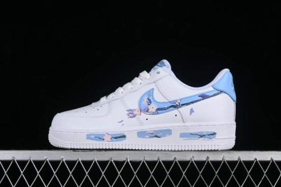 Nike Air Force 1 '07 Low Custom Chinese Style - Spring Cherry Blossom Casual Sneakers - DD8959-100