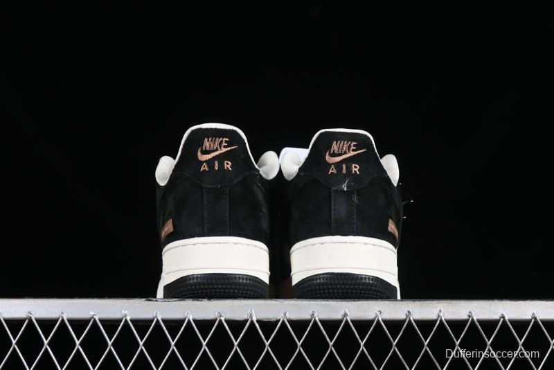 Nike Air Force 1 '07 Low LV Collaboration - Beige Black Pigskin Casual Sneakers - HD1968-010