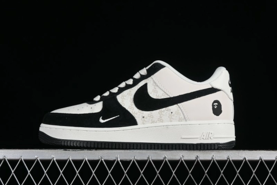 Nike Air Force 1 '07 Low BAPE Collaboration - White Black Camo Casual Sneakers - BA8806-845