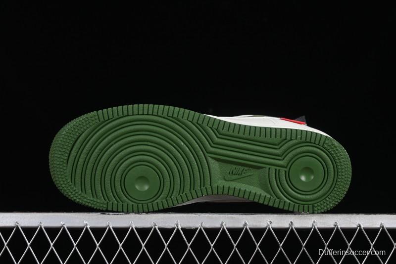 Supreme x Nike Air Force 1'07 Low Beige Green Casual Sneakers with Zoom Air Cushion - HD1968-008