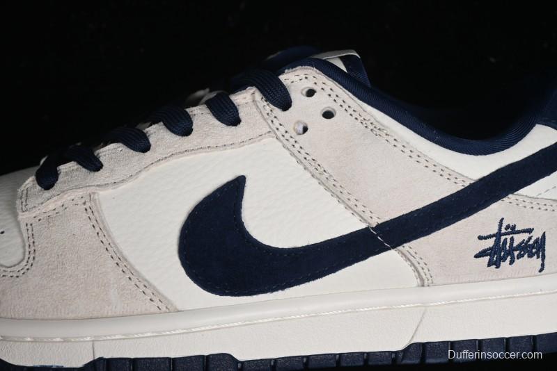 Stussy x Nike SB Dunk Low Collaboration Anniversary Edition Premium Customized Low-Top Casual Skate Shoes - DQ1098-339
