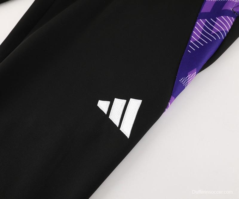 2024 Germany Purple Full Zipper Jacket +Long Pants