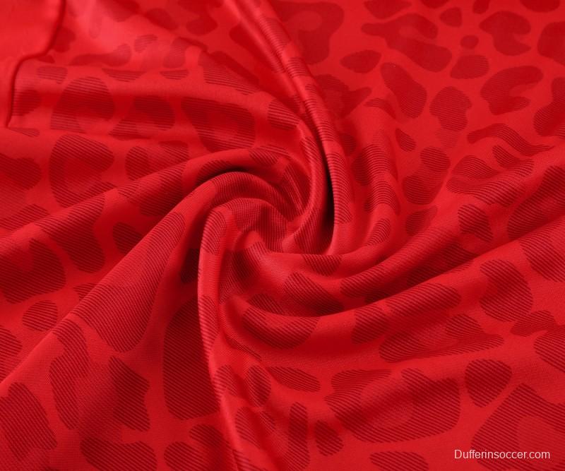 2024 Adidas Red Half Zipper Jacket+Long Pants