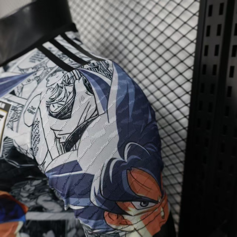 Player Version 2025 Japan White with Dragon Ball Goku Graphic Jersey