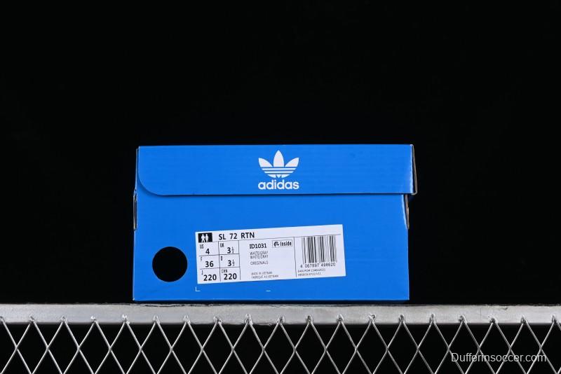 Adidas Originals SL 72 Retro Running Shoes with Nylon Upper and Suede Accents - ID1031