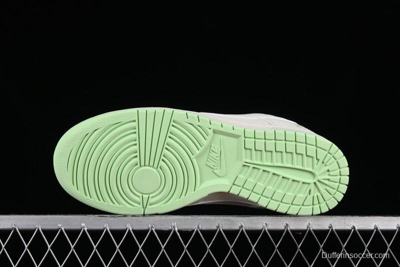 Nike SB Dunk Low LV Collaboration - Double Swoosh Fluorescent Green Anniversary High-End Custom Low-Top Casual Skate Shoes - XX2025-321