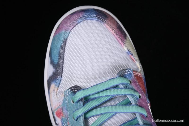 Nike Futura x Dunk Low Pro SB Skate Shoes with Tie-Dye Design - HF6061-400