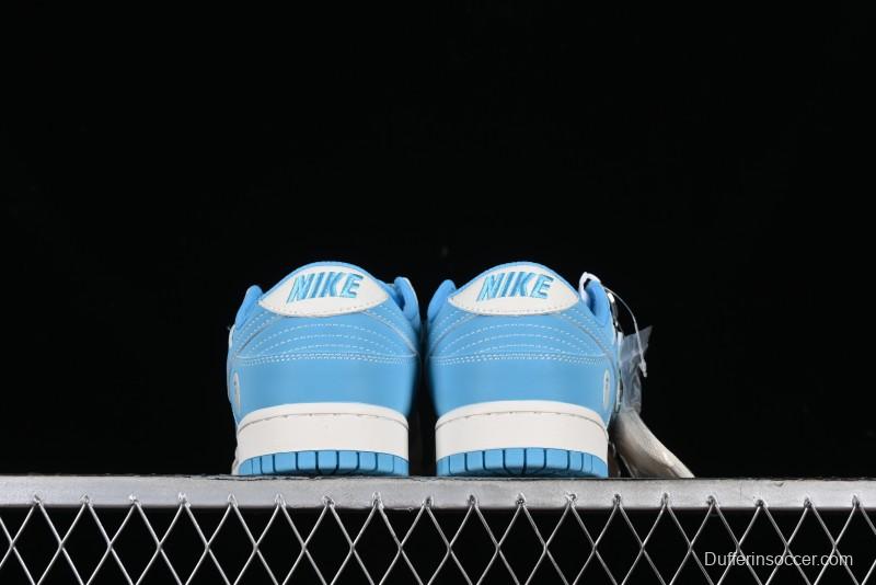 Nike SB Dunk Low BAPE Collaboration - Beige Grey Indigo Anniversary Premium Custom Low-Top Casual Skate Shoes - BB8969-002