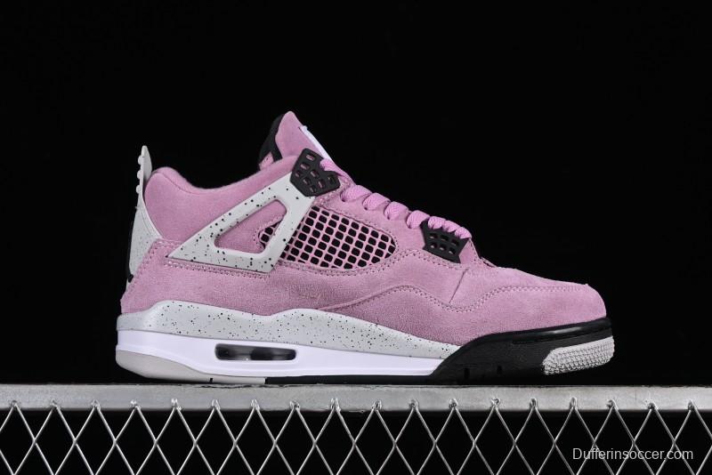 Nike Air Jordan 4 Retro Sneakers in Orchid Pink with Cement Grey Accents - AQ9129-501