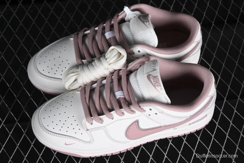 Nike Supreme x SB Dunk Low Collaboration - Rouge Pink Anniversary High-End Custom Low-Top Casual Skate Shoes - DY1503-006