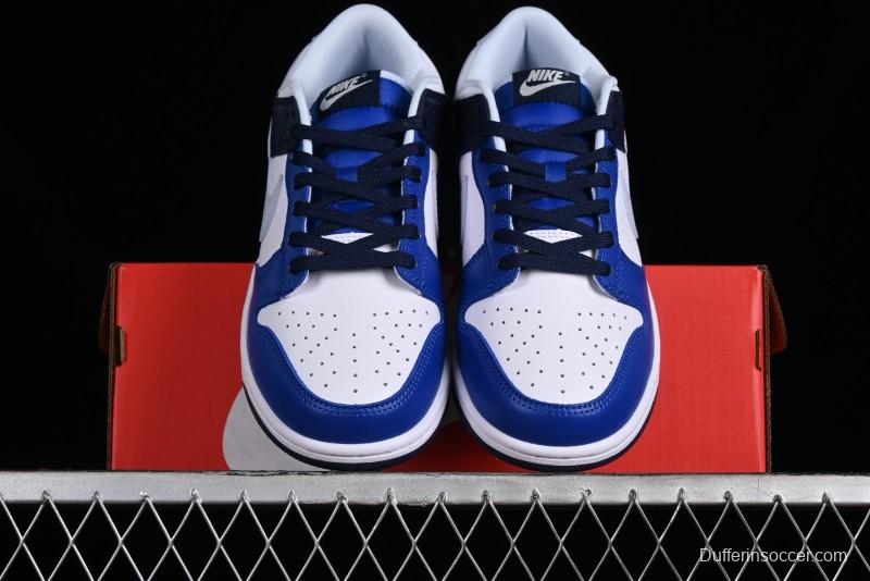 Nike SB Dunk Low Casual Skate Shoes in Black, White, and Blue - FQ8826-100