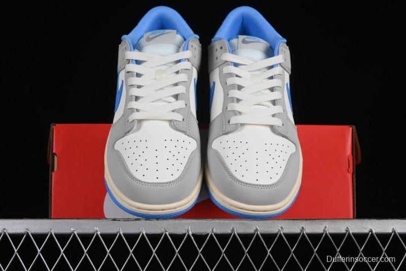 Nike Dunk Low SB "Athletic Department" Grey Blue Leather Skateboarding Shoes - FN7488-133