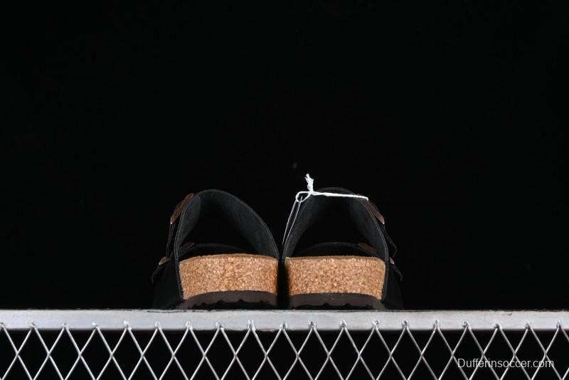 Birkenstock Sandals with Soft Suede Leather and Lambswool Footbed - G.D4