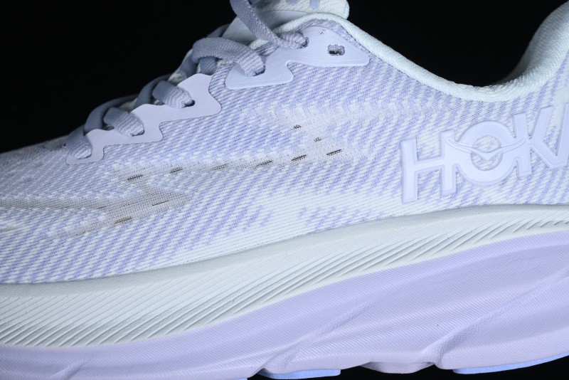 HOKA ONE ONE Clifton 9 Lightweight Knit Mesh Running Shoes with Enhanced Cushioning - 1127896 EHR