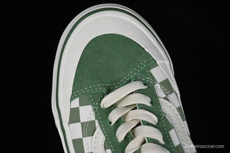 Vans Old Skool Reissue 136 Checkerboard Green Retro Canvas Shoes - VN000MT6V0N