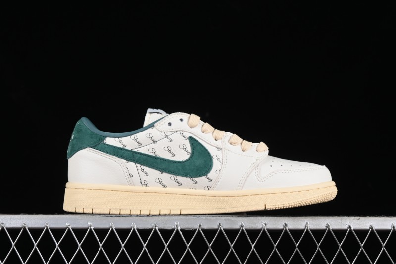 Nike Travis Scott x Fragment Design x Air Jordan 1 Low OG SP AJ1 Retro Sneakers with Unique Collaboration Details - YQ2088-669