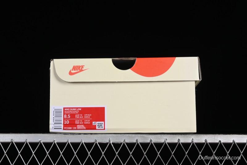 Nike SB Dunk Low UN Collaboration - Beige Black Swoosh Anniversary High-End Custom Low-Top Casual Skate Shoes - FC1688-139