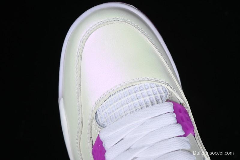 Nike Air Jordan 4 Retro Sneakers with Hyper Violet Accents - FQ1314-151