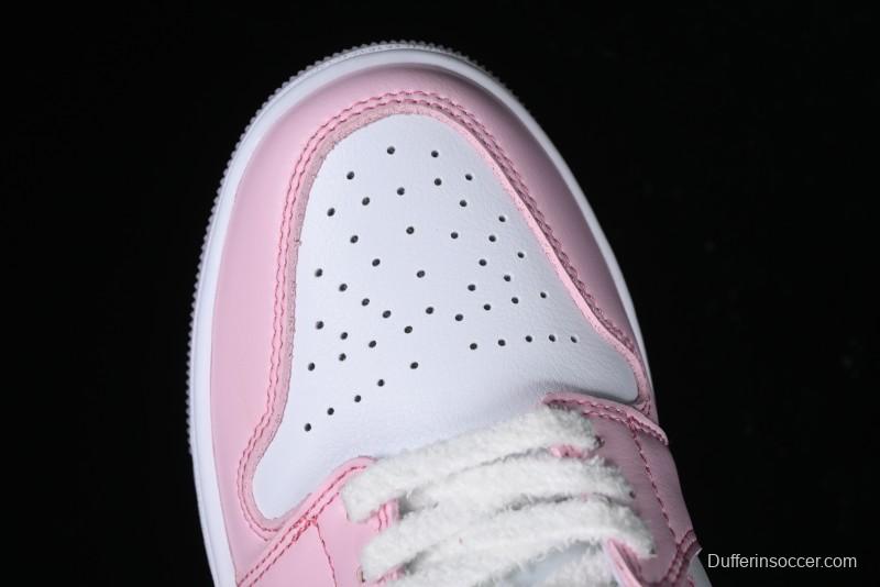 Nike Air Jordan 1 Low "White/Pink Foam/Glacier Blue" Casual Sneakers - HM3706-141