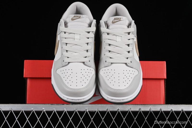 Nike Dunk Low SB Casual Sneakers in Light Grey/Khaki - FJ4188-001