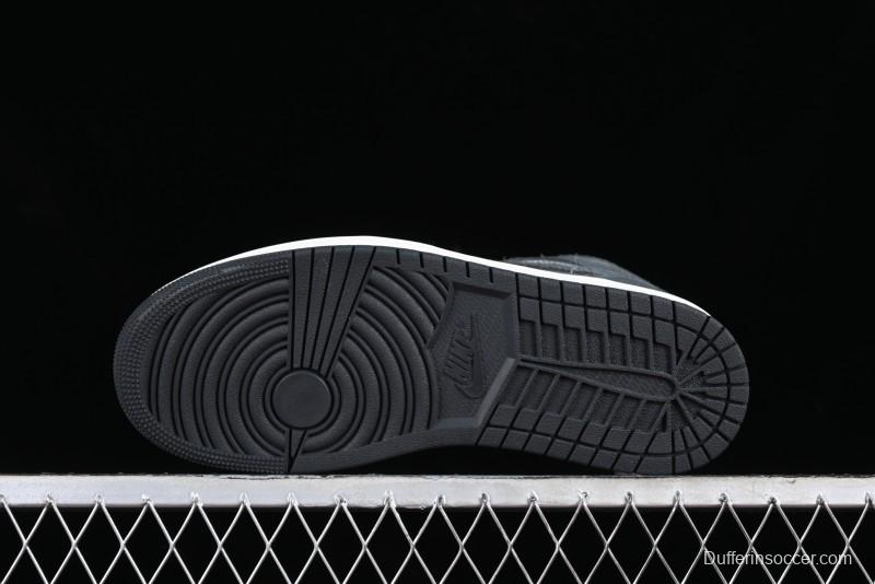 Nike Air Jordan 1 Mid Basketball Shoes in Space Gray - FJ3448-001